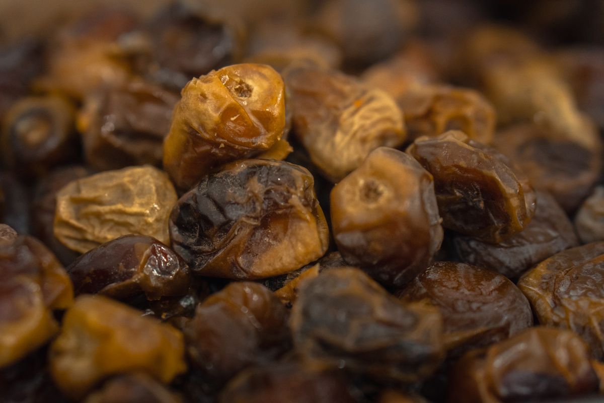 Close-up of dried dates